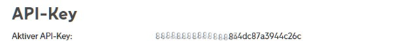 API-Key für Gutschrift zu Sofort